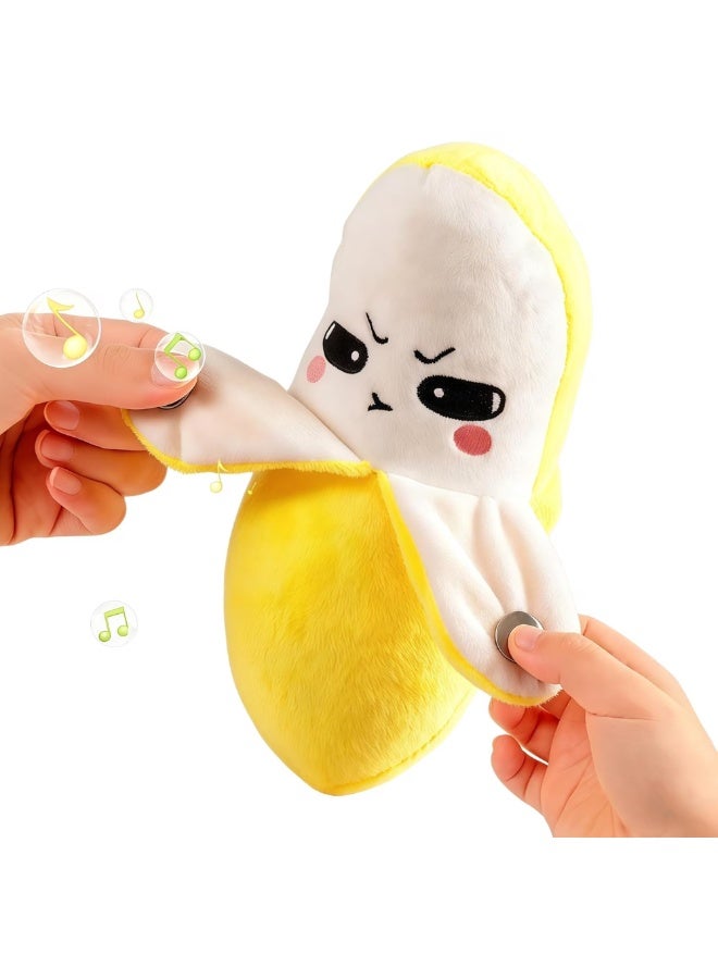 Banana Sound Plush Toy, Induction Beat Piano Fruit Interactive Musical Sensing Rhythm Instrument Multiplayer Electronic Stuffed Animal Adorable Animate Gift, Yellow - Image 3