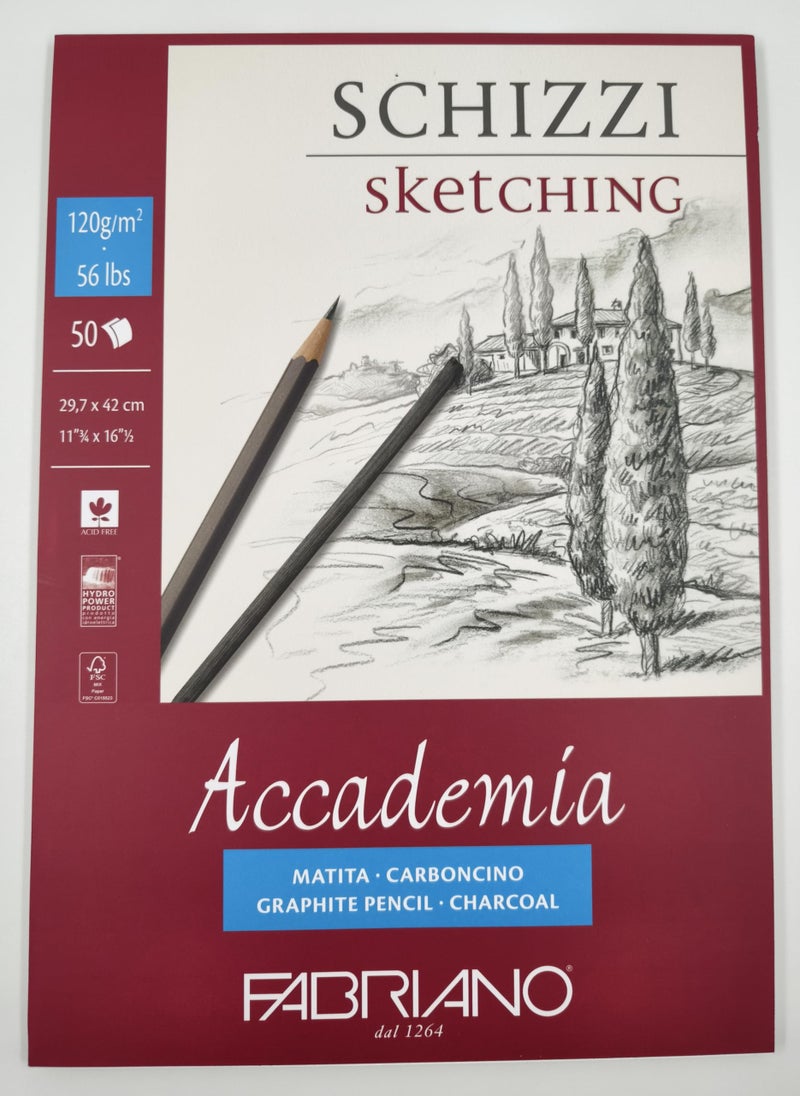 Fabriano Accademia Sketching Paper Pad, 50 Sheets, 120 GSM, Size A3 – Lightweight Paper for Artists & Quick Studies |Ideal for Drawing, Sketching, Mandala, Shading Art, Students, School, Office - Image 3