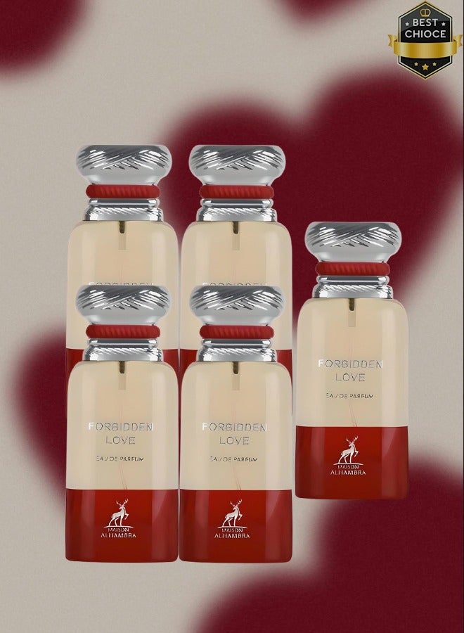 MAISON ALHAMBRA 5 Pieces Forbidden Love Perfume For Unisex 80ml EDP - Image 1