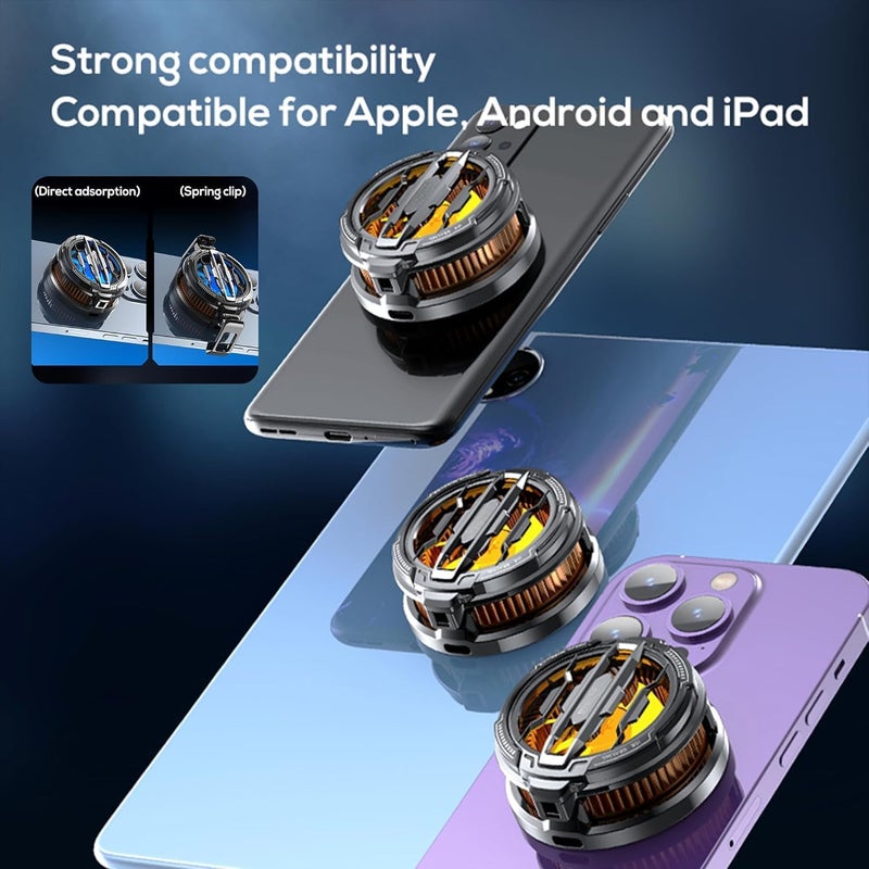 Memo Magnetic Phone Cooling Fan 15W – Semiconductor Heatsink for Rapid Heat Dissipation & Gaming Performance - Image 4