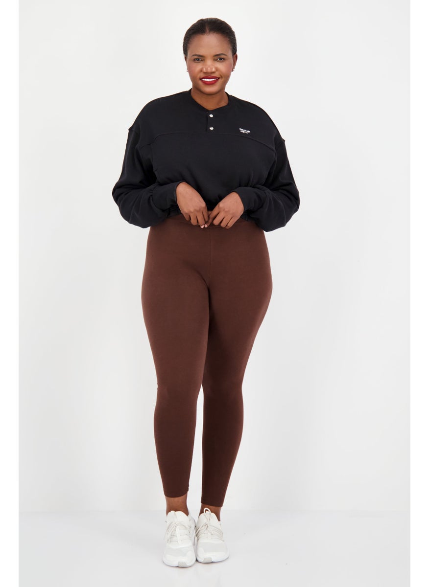 Reebok Women Plus Size V Neck Long Sleeve Outdoor Sweatshirt, Black  - Image 3