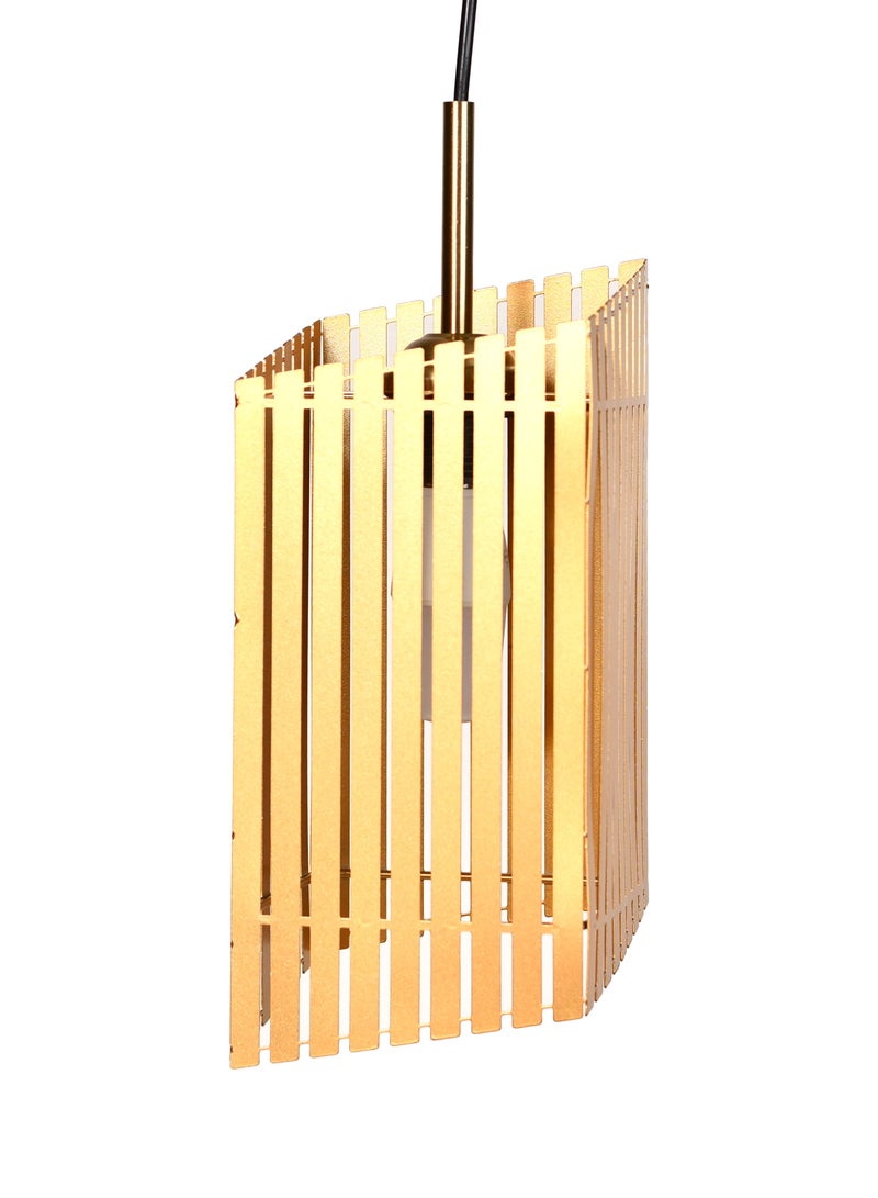 Modern Gold pendant chandelier, geometric shape, with a contemporary and modern design - Image 1