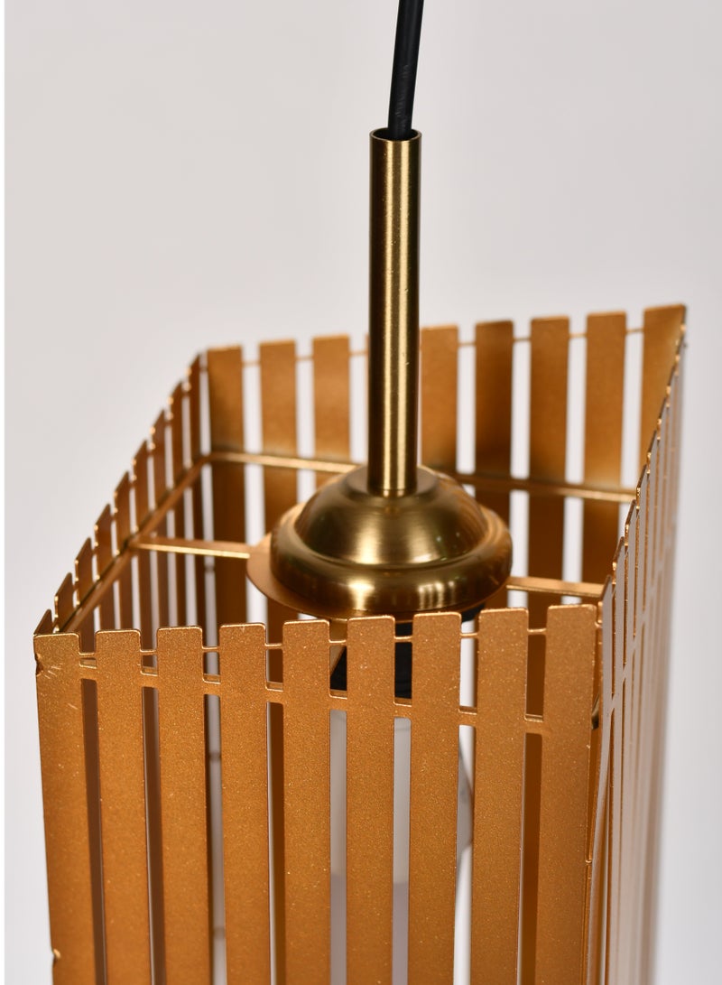 Modern Gold pendant chandelier, geometric shape, with a contemporary and modern design - Image 5