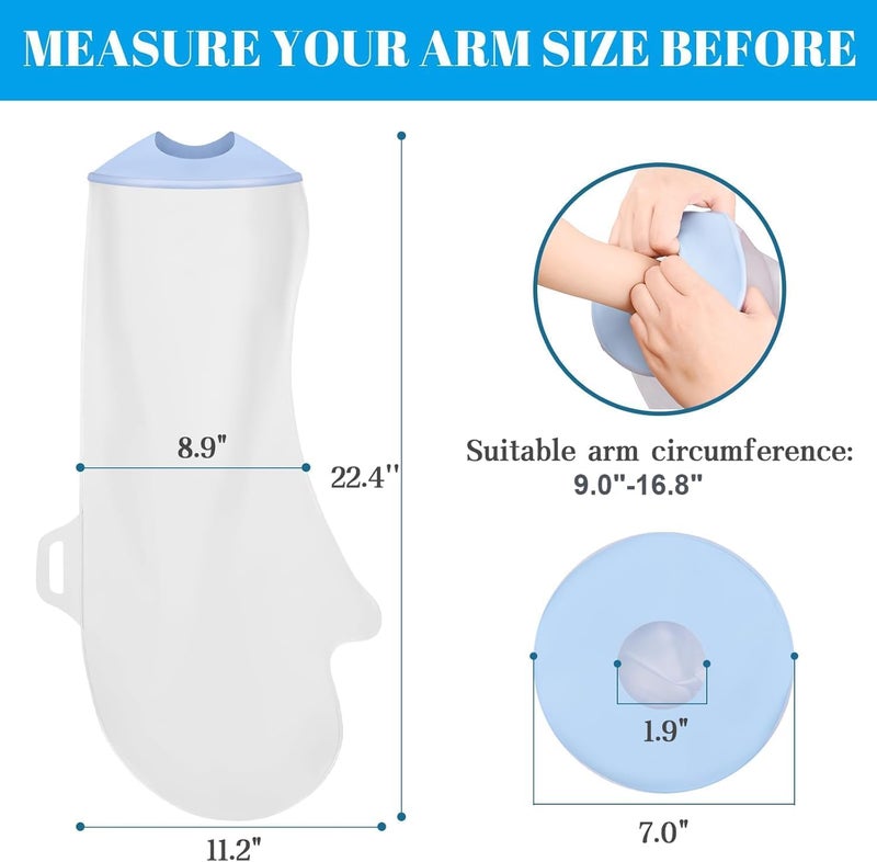 VALLEYWIND Waterproof Cast Cover for Shower Adult Full Arm Cast Covers Cast Protector for Shower Arm Adult Watertight Protection Cast Bag for Broken Hand Wrists Elbow - Image 4
