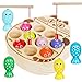NAODONGLI Wooden Magnetic Fishing Game for Toddlers 3Montessori Preschool Education Activities Learning Fine Motor Skills Color Sorting Magnet Fish Toys Easter Basket Stuffers Gift for Boys Girls - Image 3