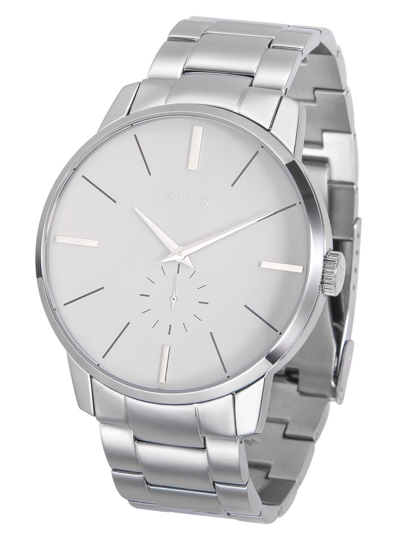 زنك ساعة ZINK ZK126G5SS-16 الأنيقة - ساعة رجالية عصرية من الفولاذ المقاوم للصدأ باللون الفضي - Image 3