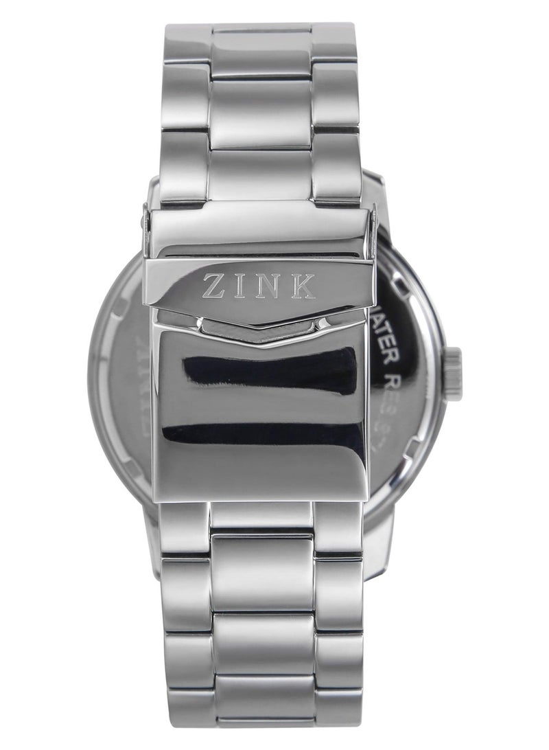 زنك ساعة ZINK ZK126G5SS-16 الأنيقة - ساعة رجالية عصرية من الفولاذ المقاوم للصدأ باللون الفضي - Image 4