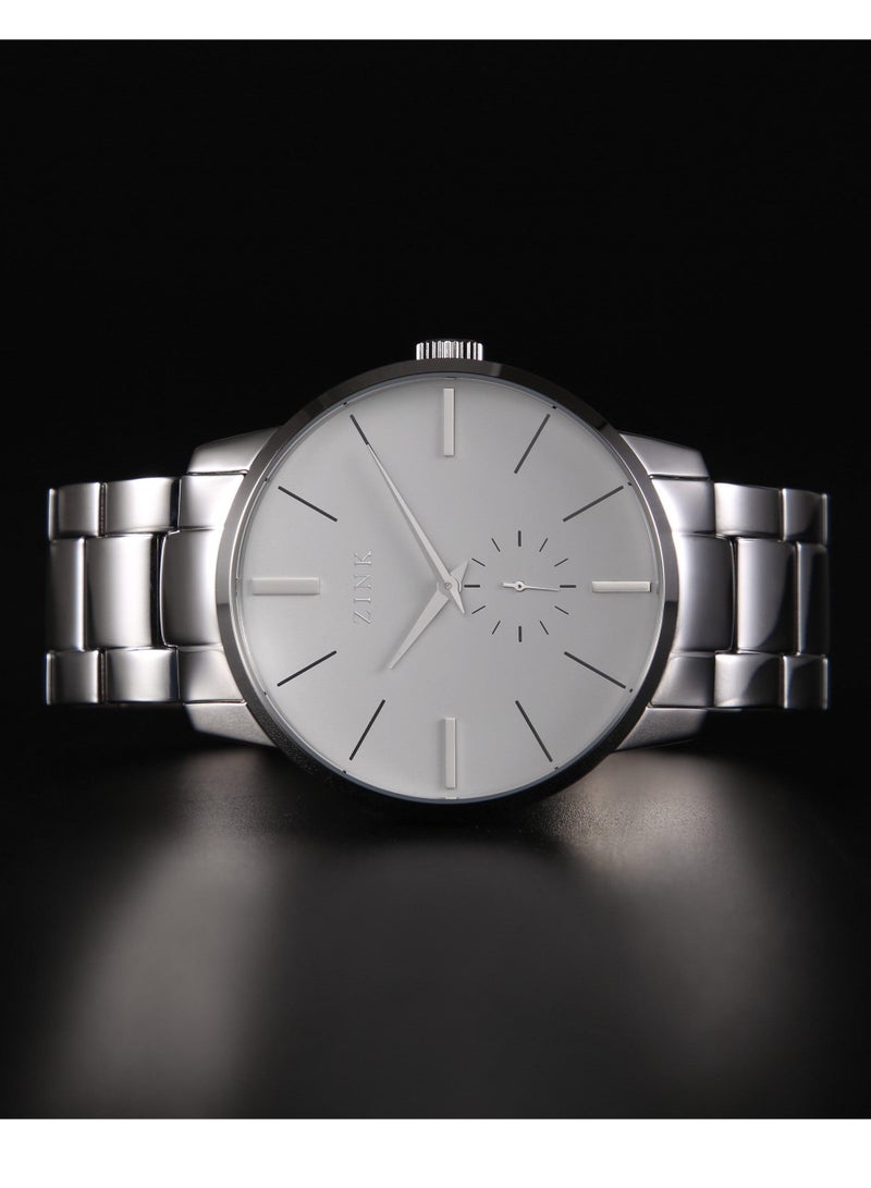 زنك ساعة ZINK ZK126G5SS-16 الأنيقة - ساعة رجالية عصرية من الفولاذ المقاوم للصدأ باللون الفضي - Image 5
