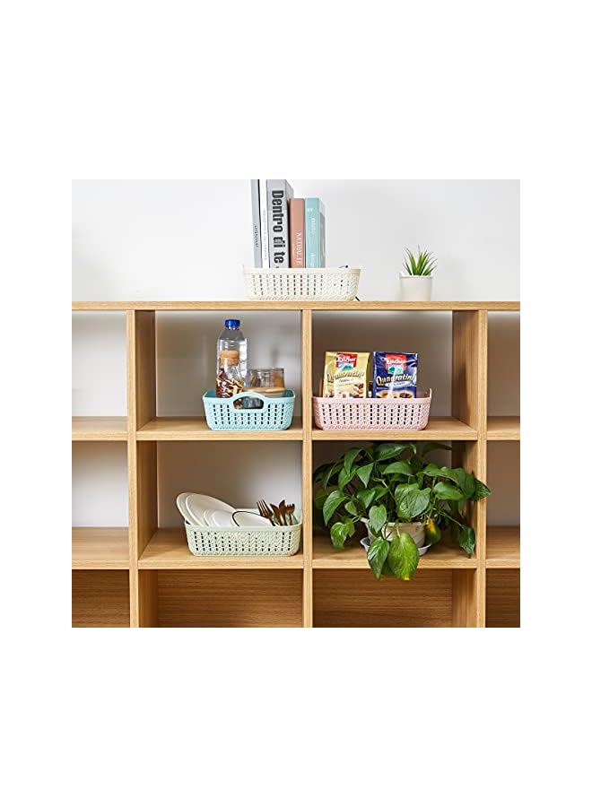 Zaboon 4-Piece Multicolour Plastic Storage Basket - Image 2