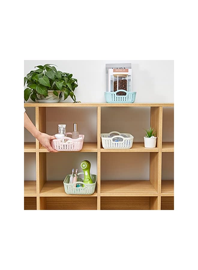 Zaboon 4-Piece Multicolour Plastic Storage Basket - Image 3