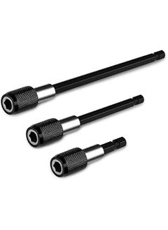 Arabest 3 Pcs 1/4 Inch Hex Shank Quick Release Bar Socket Screwdriver Bit Holder, Magnetic Extension Chuck Adapter set for Screws, Nuts, Drill,Driver,bit set and Handheld Driver  - Image 1