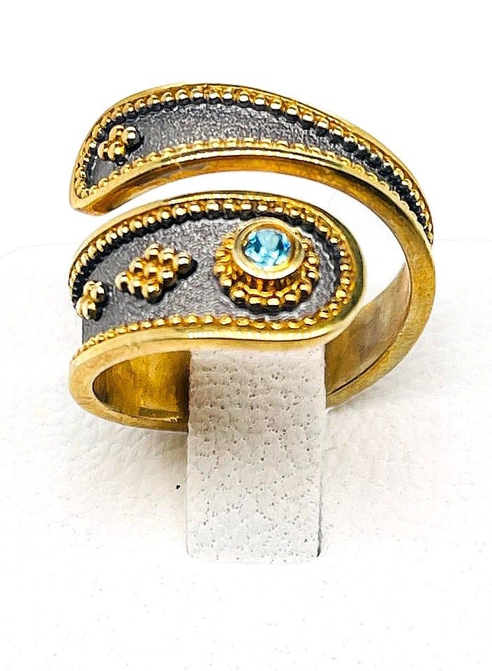 BTC ELLA - Silver Ring Gold Plated (SIL0524) - Image 2