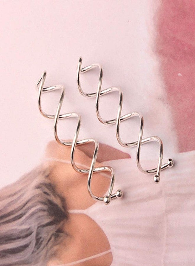 Teensery 10 Pcs Silver Spiral Hair Pins Twist Screw Hair Pins DIY Hair Style Hair Clip Hair Accessories for Women and Girls - Image 2