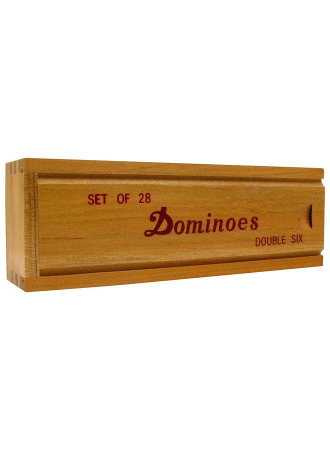 Hey! Play! Dominoes Set 28 Piece Doublesix Ivory Domino Tiles Set Classic Numbers Table Game With Wooden Carrying/Storage Case By Hey! Play! (24 Players) Brown - Image 5