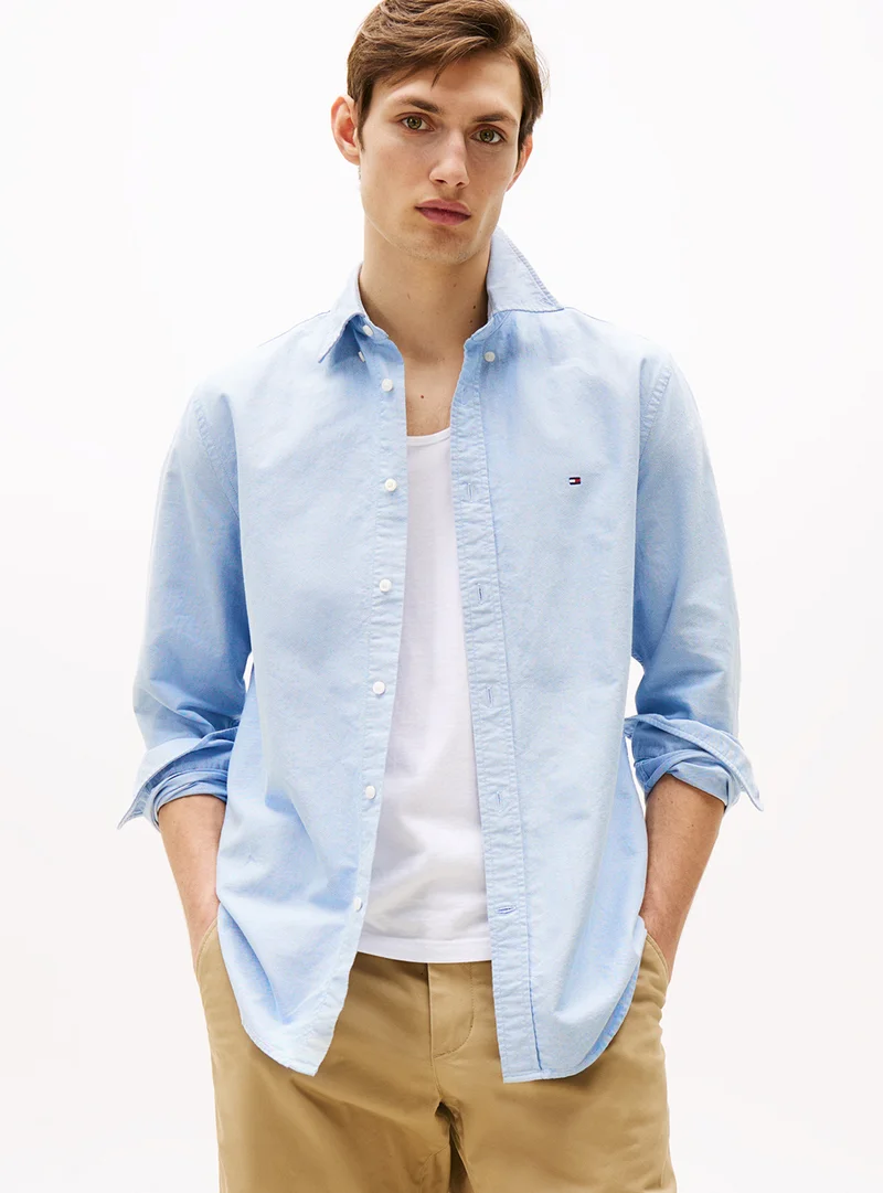 TOMMY HILFIGER Regular Fit Flag Embroidery Oxford Shirt