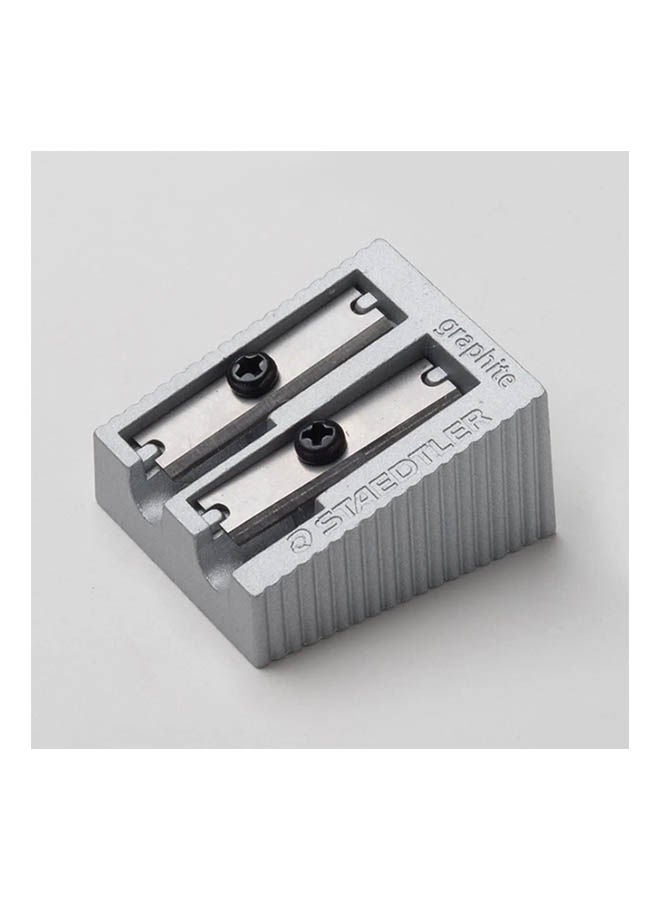 STAEDTLER Metal Double Hole Sharpener Silver - Image 1