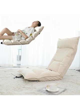 Floor Chair Folding Lazy Sofa Folding Lazy Floor with Back Support,Cushion Lazy Couch Lounge Tatami Lounger Floor Seat Couch Recliner,Padded Sleeper Bed,Couch Recliner,Home Office Reading (beige) - pzsku/Z6F48BE8CEFB31CD8712BZ/45/1749638216/6b64d60c-8a72-4af8-83ee-3776c22104ca