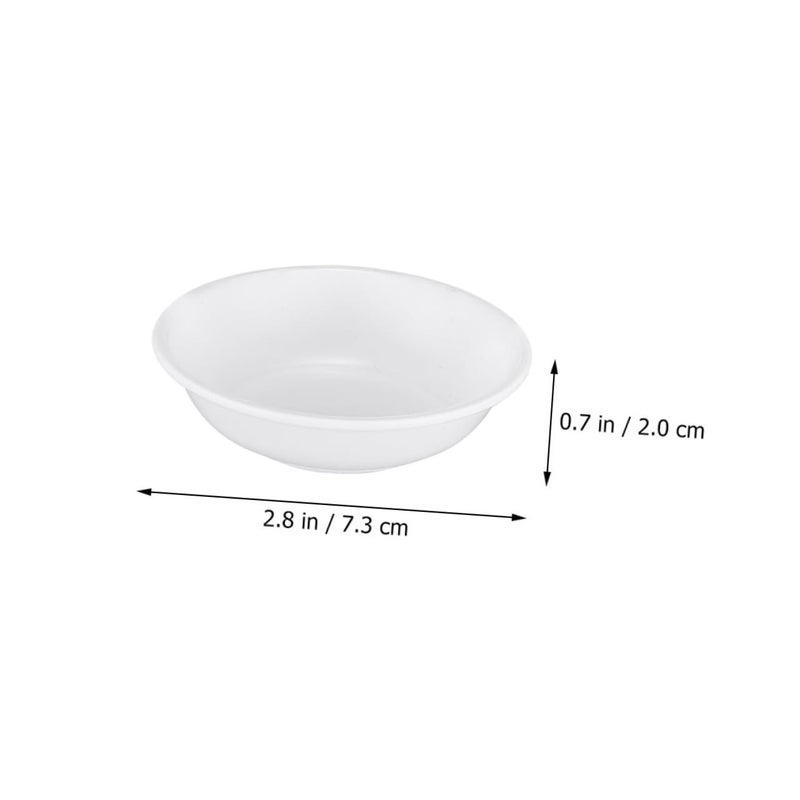 White Plastic Sauce Dishes 25 Pcs Round Condiment Bowls For Dipping Seasoning Appetizers - Image 3