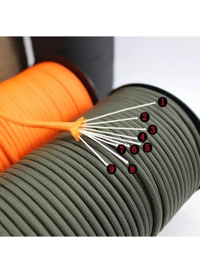 Beone 100M Strong Strength Nylon Rope 4mm 9 Core Paracord, for Survival, Braided Fishing, Clothes Line Portable Outdoor Lanyard Climbing Camping Travel Rope - Image 4