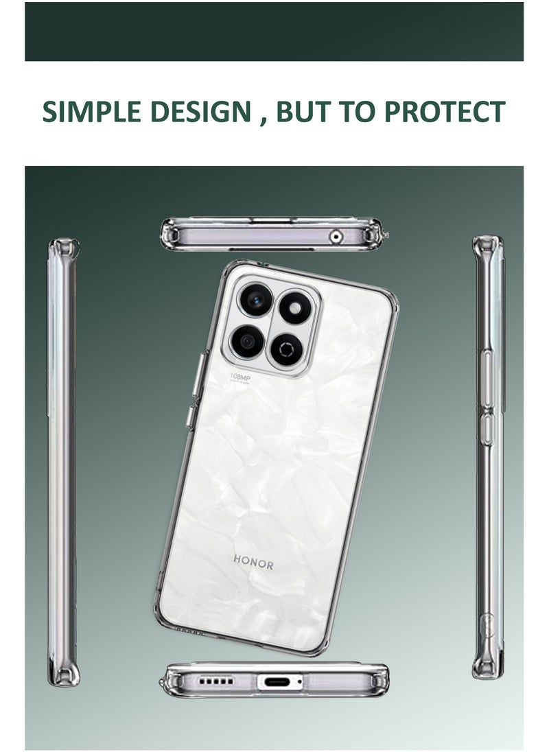 Generic - Honor X7c - Soft Flexible Transparent Silicone Protective Back Case Cover-Transparent - Image 1