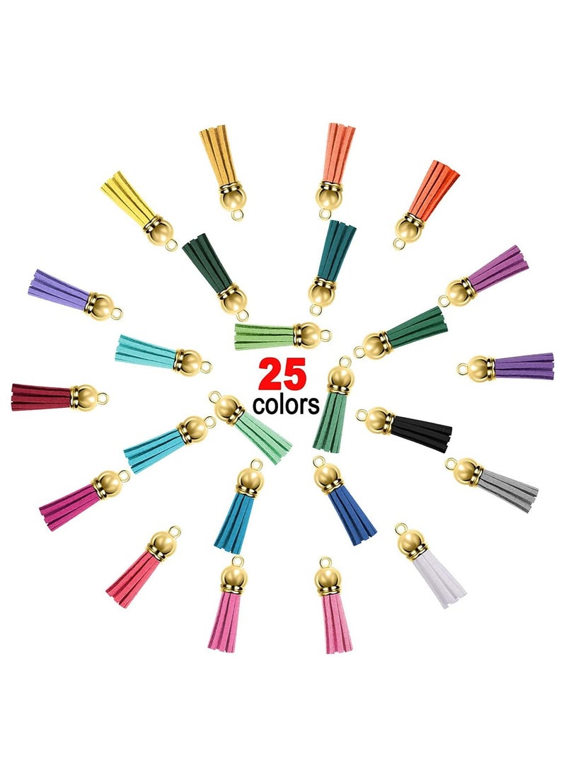 KASTWAVE - 350 Pcs Key Chain Rings Set with Craft Tassels, Hooks  Chain, Jump Ring, and Screw Eye Pins for Crafts(Gold and Silver) - Image 1