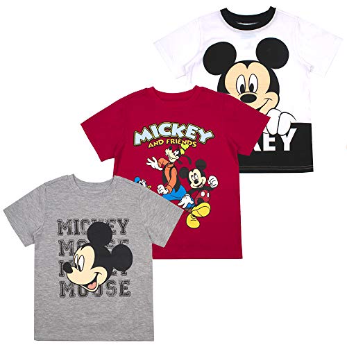 Disney Mickey Mouse Boys 3 Pack Short Sleeve T-Shirt for Infant and Toddlers - Image 1