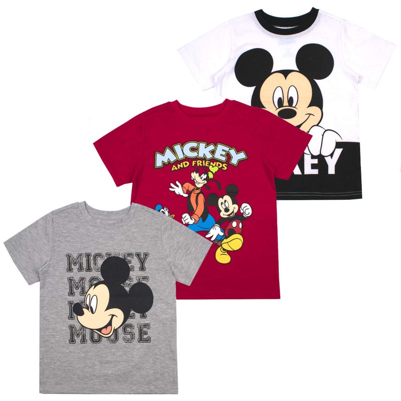 Disney Mickey Mouse Boys 3 Pack Short Sleeve T-Shirt for Infant and Toddlers - Image 5