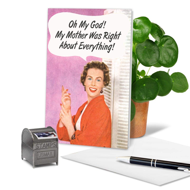 NobleWorks Funny Mother's Day Greeting Card with 5 x 7 Inch Envelope (1 Card) Mom Mother Was Right 0100 - Image 3