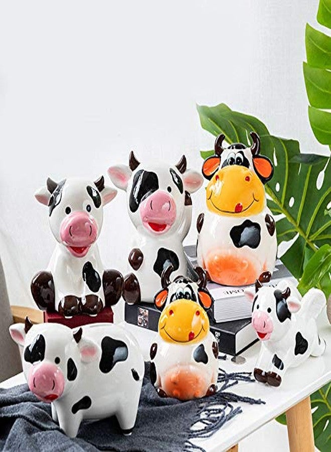Mathew O Ceramic Cow Money Bank Piggy Bank Ornament,Home Decoration - Image 3