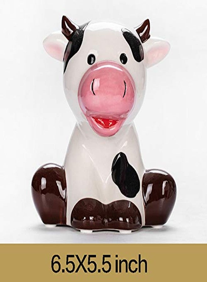 Mathew O Ceramic Cow Money Bank Piggy Bank Ornament,Home Decoration - Image 2