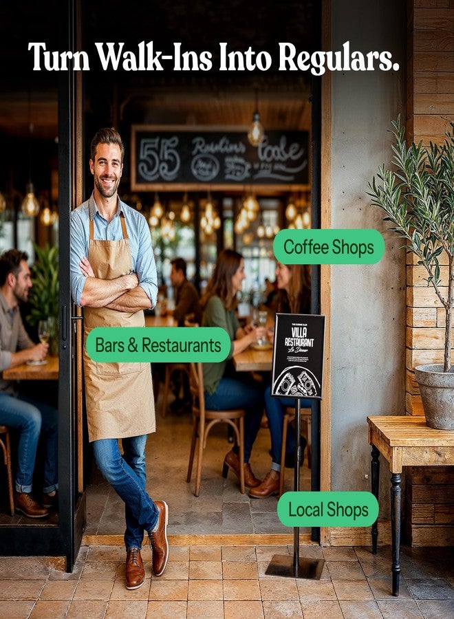 T-Sign Adjustable Heavy Duty Pedestal Sign Holder - 8.5x11 Inch Vertical & Horizontal Poster Stand with Heavy Square Base for Display, Advertisement & Outdoor Signs - Image 5