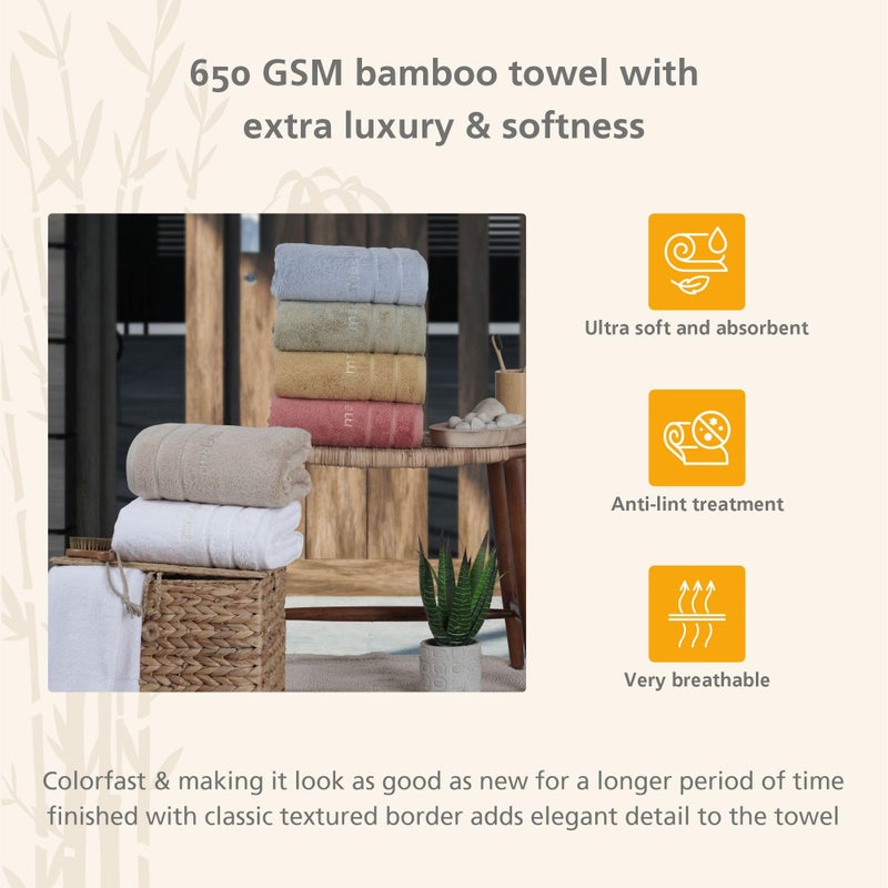 maspar Cotton Solid Face Towel Set - Soft, Absorbent, Anti-Bacterial & Lint-Free, Set of 4 - Image 4