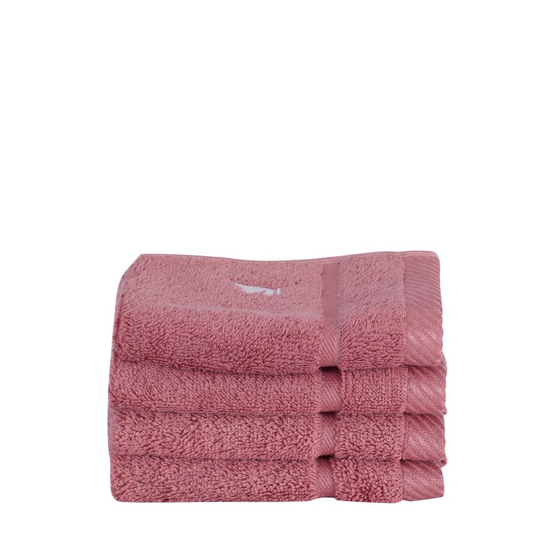 maspar Cotton Solid Face Towel Set - Soft, Absorbent, Anti-Bacterial & Lint-Free, Set of 4 - Image 2