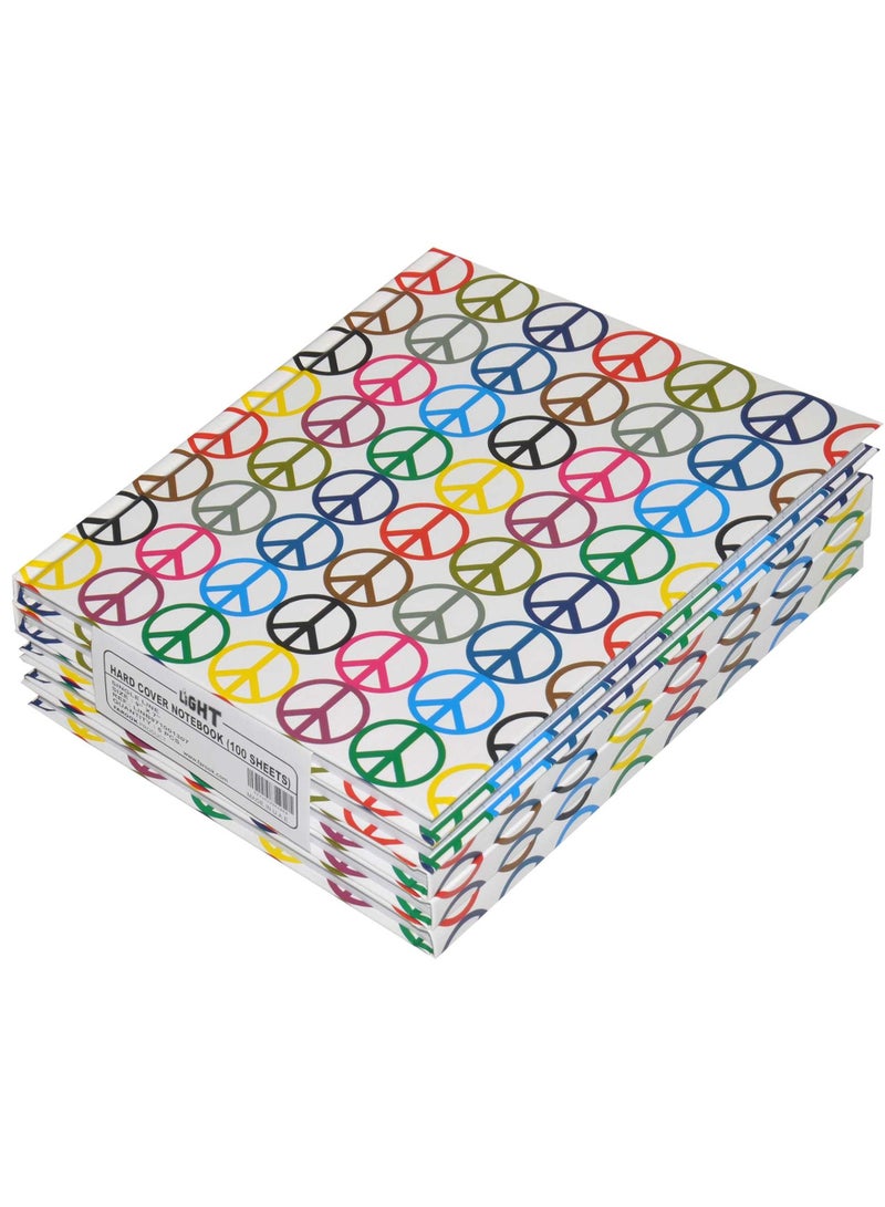 FIS LIGHT Pack of 5   Hard Cover Notebook 100 Sheets, Size : 9X7 Inches (22.86 X 20.32 CM) -LINB971001307 - Image 1