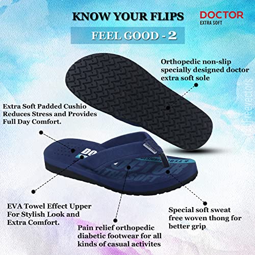 DOCTOR EXTRA SOFT حذاء طبي إضافي ناعم للعناية بالقدمين، طبي وسكري، راحة فائقة، حذاء طبي، حذاء دكتور، شبشب، زلاجات وحذاء منزلي للرجال D-31-بحري-9 المملكة المتحدة - Image 2