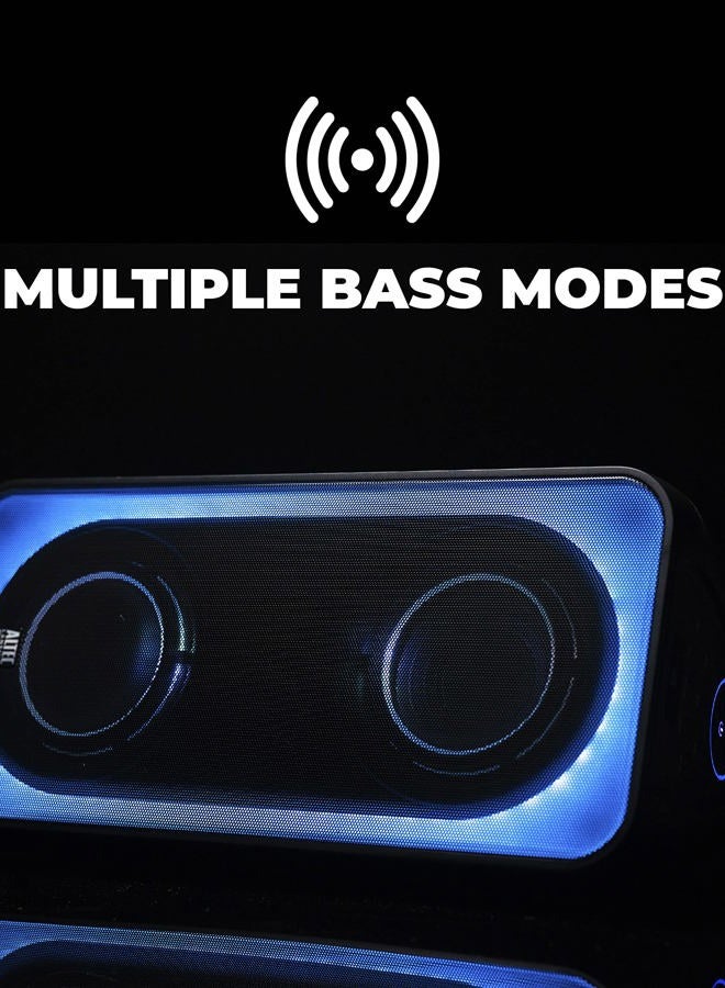 Altec Lansing Shockwave 200 Wireless Speaker 180W Bluetooth Speaker with a Long Lasting 12 Hour Battery, Multi LED Party Modes, Multiple bass Boost Modes, Party Sync, FM Radio - Image 4