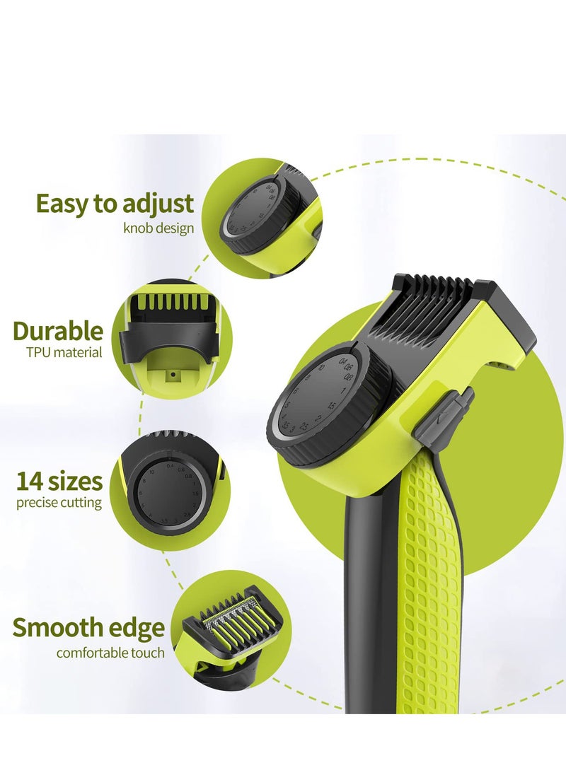 SYOSI - Guard Comb for Philips One Blade Adjustable 14 in 1 Precision Comb with Body Guard Skin Protector Attachments for Shaving Grooming with 14 Length Settings Compatible with QP210 or 50 220 2523 252 - Image 1