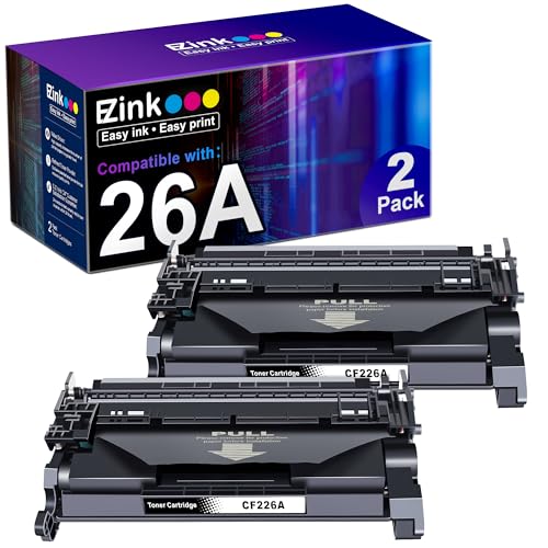 E-Z Ink Compatible Toner Cartridge Replacement for HP 26A CF226A 26X CF226X to use with M426fdw Laserjet M402dn Laserjet M402n Pro MFP M426fdn M402dw M426dw M402d Printer (2 Black) - Image 1