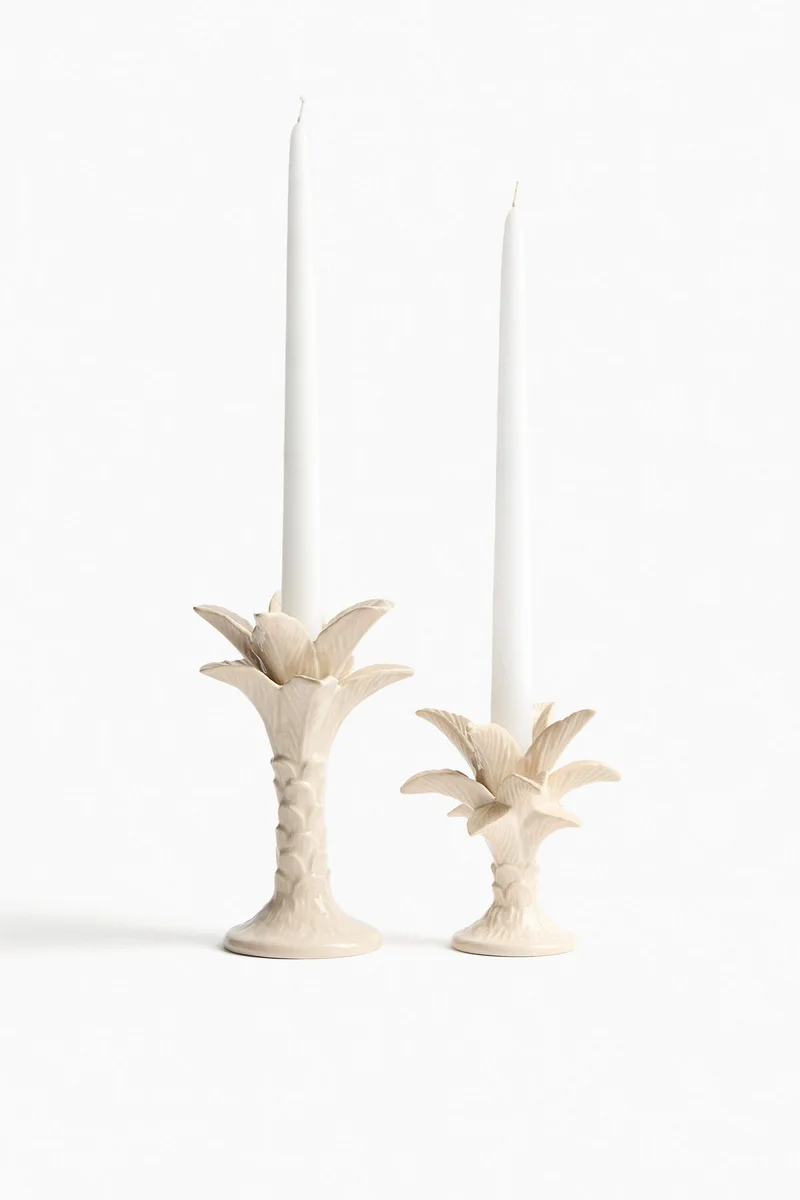 H&M Large palm tree candlestick