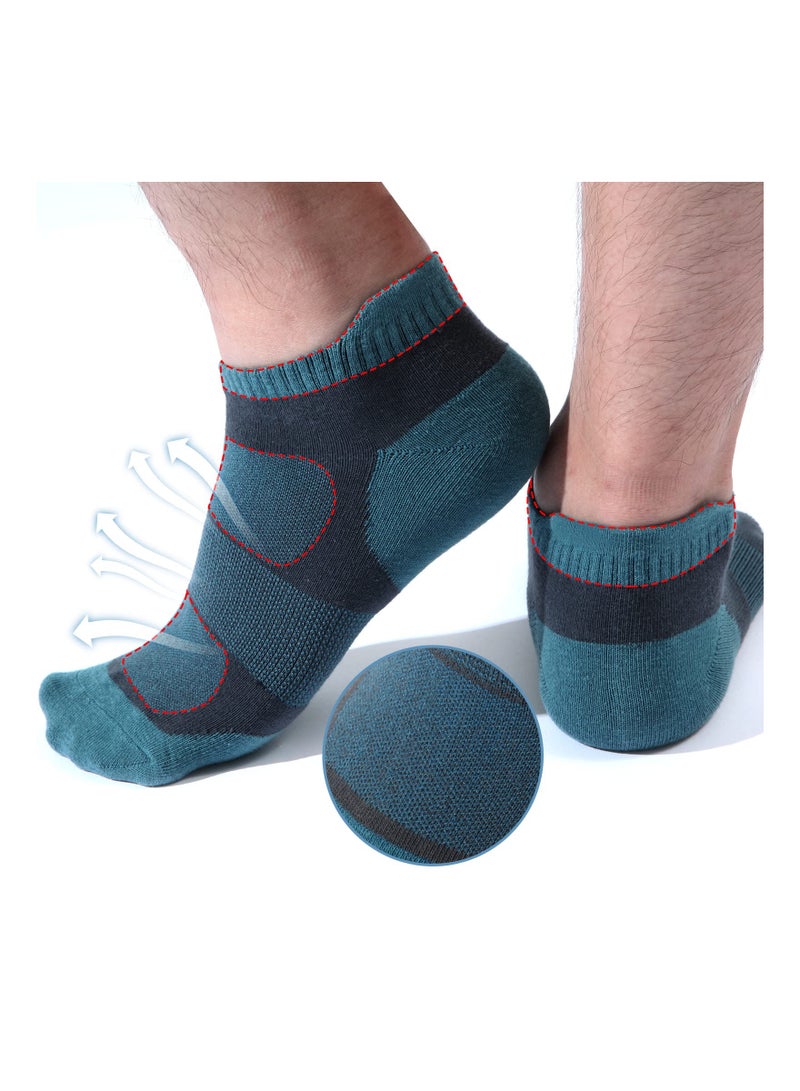 SYOSI 6 Pairs Trainer Socks for Men and Women Ankle Socks Breathable Cotton Low Cut Socks Non Slip Socks with Arch Support Athletic Running Socks - Image 3