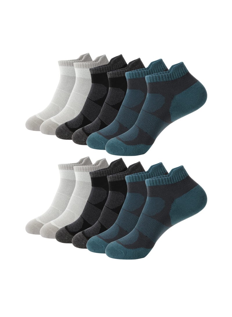 SYOSI 6 Pairs Trainer Socks for Men and Women Ankle Socks Breathable Cotton Low Cut Socks Non Slip Socks with Arch Support Athletic Running Socks - Image 1