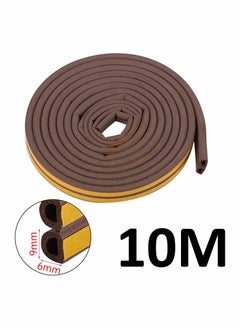 Excefore Door Seal Weather Strip, Self Adhesive 10m Rubber Seal Weather Strip Foam Tape for Doors and Windows Door Insulation Strip Foam Seal for Water-Proofing, Wind Noise Sound,  1 Roll (D-Type-Brown）  - Image 5