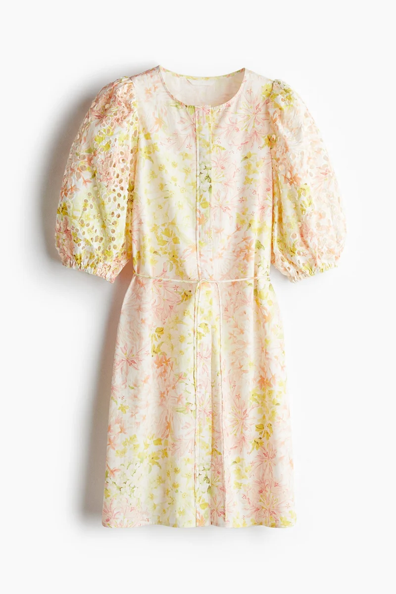 اتش اند ام Broderie anglaise-sleeved dress