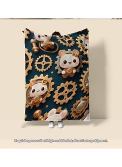 General Baby and children's cartoon flannel thin blanket (warm and comfortable, suitable for sleep, game use) 70cm*100cm  - Image 1