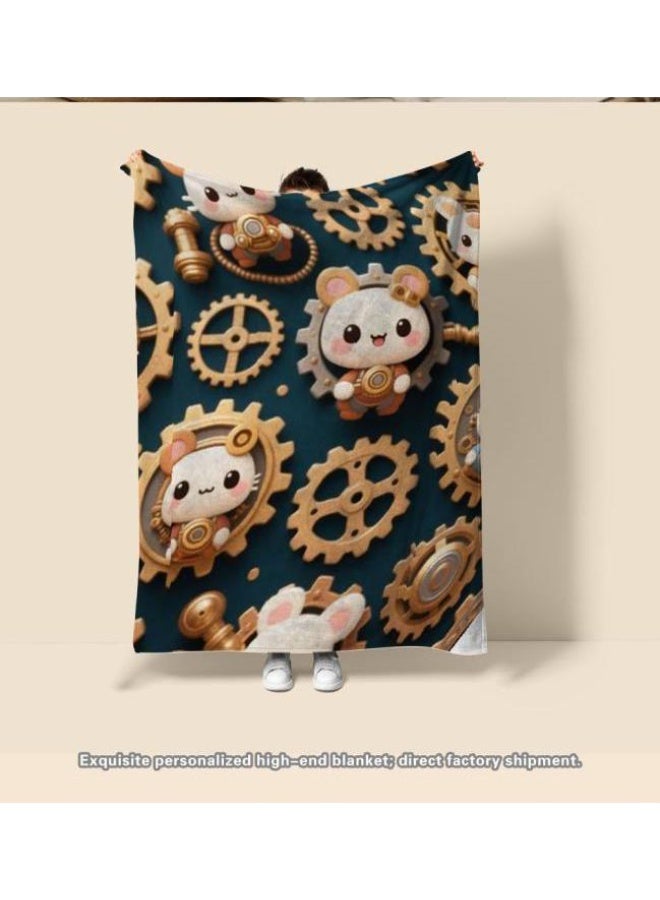 general Baby and children's cartoon flannel thin blanket (warm and comfortable, suitable for sleep, game use) 70cm*100cm - Image 1