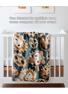 General Baby and children's cartoon flannel thin blanket (warm and comfortable, suitable for sleep, game use) 70cm*100cm  - Image 3