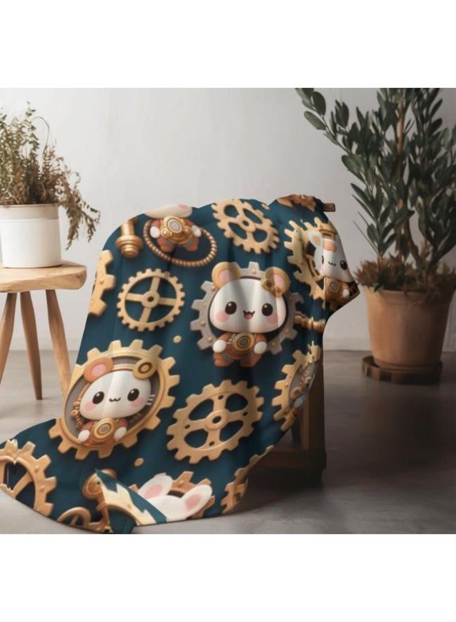 general Baby and children's cartoon flannel thin blanket (warm and comfortable, suitable for sleep, game use) 70cm*100cm - Image 5