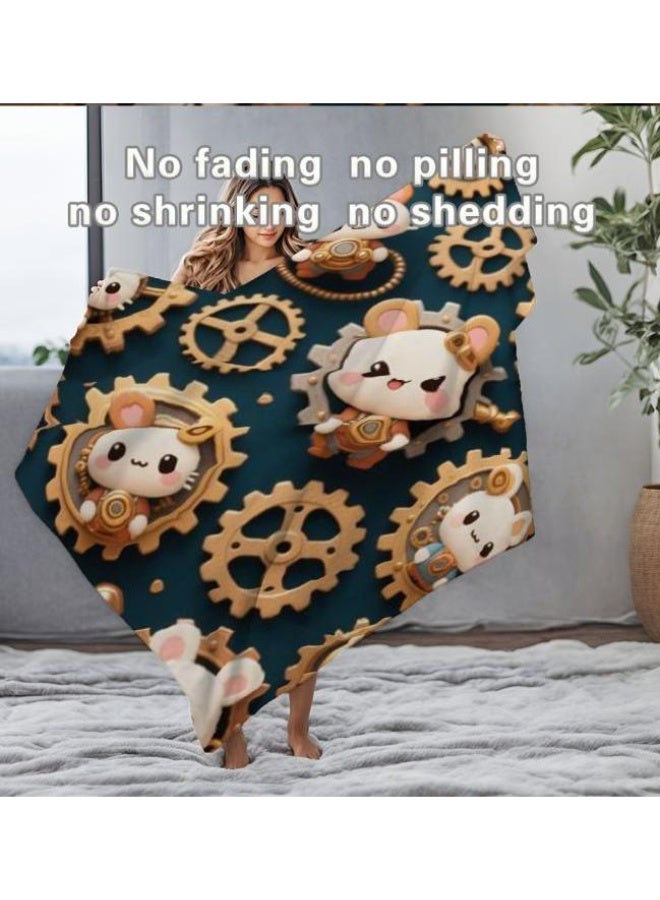 general Baby and children's cartoon flannel thin blanket (warm and comfortable, suitable for sleep, game use) 70cm*100cm - Image 4