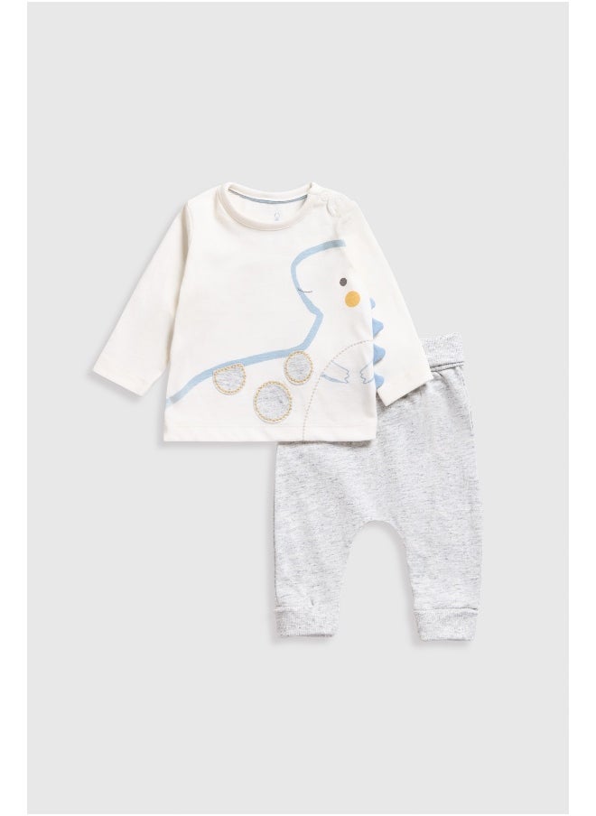 mothercare Dinosaur T-shirt and Joggers Set  - Image 1