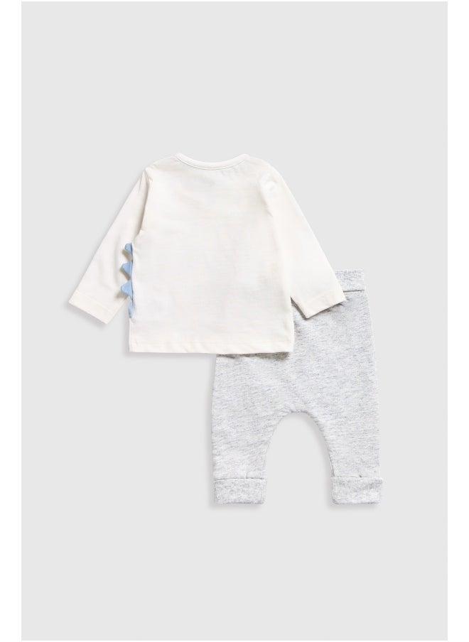mothercare Dinosaur T-shirt and Joggers Set  - Image 2